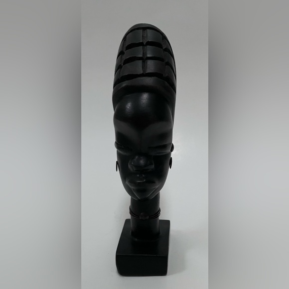 Vintage African Hand Carved Wood Woman Bust Sculpture Head Statue Figure Art 7” - Picture 1 of 6